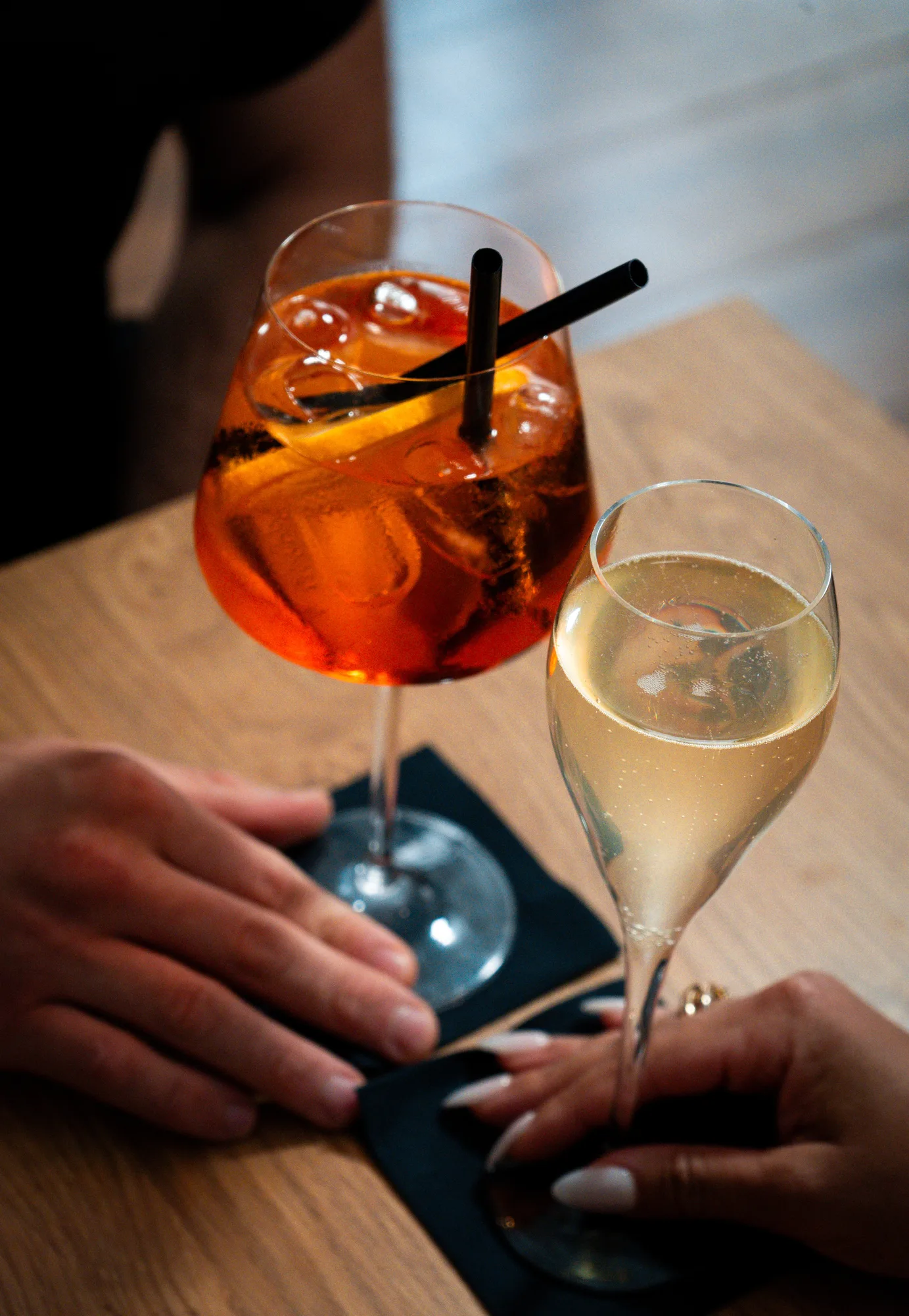 Fox Bros cocktails served after dark in Dubrovnik